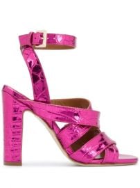 Paris Texas Metallic Cross Strap Sandals - Farfetch at Farfetch