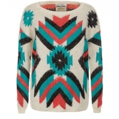 Parisian Aztec Jumper at New Look