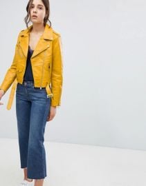 Parisian Leather Look Jacket at Asos