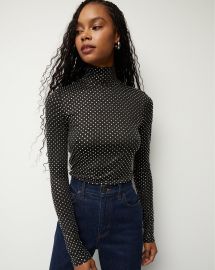 Parke Embellished Top Black Embellished Top at Veronica Beard