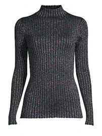 Parker - Dolce Ribbed Lurex Turtleneck at Saks Fifth Avenue