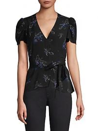 Parker - Hara Wrap Blouse at Saks Off 5th