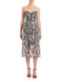 Parker - Leaf-Print Dress at Saks Off 5th