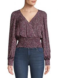 Parker - Matilda Faux Wrap Printed Top at Saks Off 5th