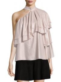 Parker - Ophelia Ruffled One-Shoulder Choker Blouse at Saks Fifth Avenue