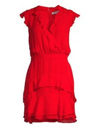 Parker - Tangia Silk Ruffle Dress at Saks Fifth Avenue