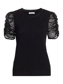 Parker - Tash Sequin Puff-Sleeve Top at Saks Fifth Avenue