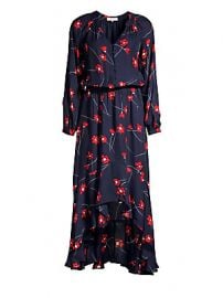 Parker - Verity Silk Blend High-Low Shirtdress at Saks Fifth Avenue