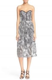 Parker  Azalea  Palm Lace Midi Length Dress at Nordstrom