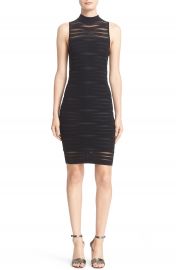 Parker  Gemma  Shadow Stripe Ribbed Knit Body-Con Dress at Nordstrom