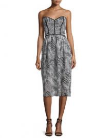 Parker Azalea Sweetheart-Neck Strapless Dress  Black White at Neiman Marcus