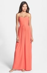 Parker Bayou Strapless Silk Maxi Dress at Nordstrom