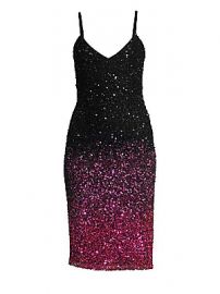 Parker Black - Faith Plunging Beaded Mesh Bodycon Dress at Saks Fifth Avenue