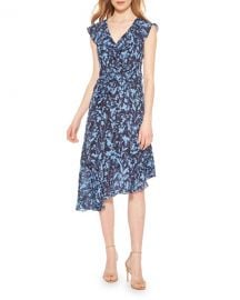 Parker Brynlee Printed Asymmetrical Midi Dress at Neiman Marcus