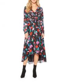 Parker Cora Floral Button-Front Midi Dress at Neiman Marcus