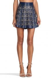 Parker Filomena Leather Skirt at Revolve