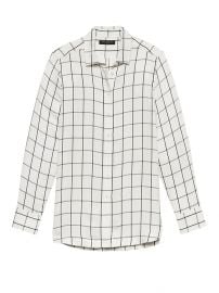 Parker Fit Windowpane Shirt at Banana Republic