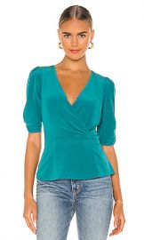 Parker Juniper Blouse in Malachite Green from Revolve com at Revolve