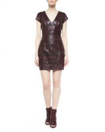 Parker Serena Leather Sheath Dress Allure at Neiman Marcus