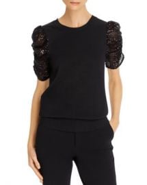 Parker Tash Sequined-Sleeve Top Women - Bloomingdale s at Bloomingdales