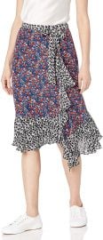 Parker Women s Collins Wrap Front Midi Skirt at Amazon