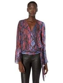 Parker Women s Isabella Bell Sleeve Wrap Blouse at Amazon