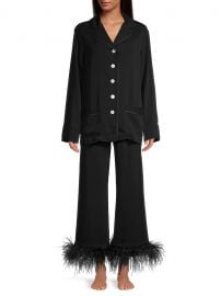 Party Faux Feather 2-Piece Pajama Set at Saks Fifth Avenue