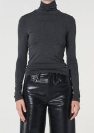 Pascale Turtleneck in Charcoal Heather AGOLDE at Agolde