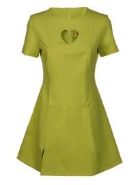 Paskal Short Sleeve Mini Dress With Heart Shaped Cut Out  italist at Italist