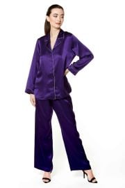 Passion Purple Classic Pajama Christine Silk Lingerie Sleepwear amp Loungewear at Christine