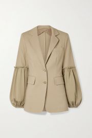 Pasta stretch-cotton and silk crepe de chine blazer at Net a Porter