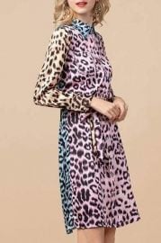 Pastel Leopard Mini Dress at Sonja