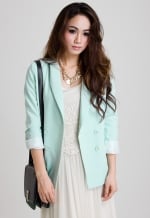 Pastel blazer from Chicwish at Chicwish