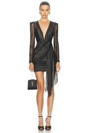 PatBO Prism Lurex Mini Dress in Black FWRD at FWRD