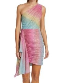 PatBO Prism Metallic One-Shoulder Minidress on SALE at Saks Off 5th