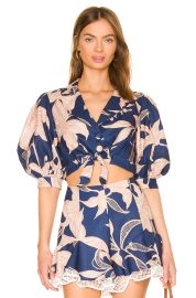 PatBO Stargazer Tie Front Top at Revolve