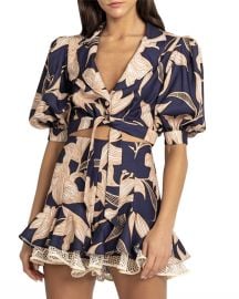 PatBO Stargazer Tie Front Top at Neiman Marcus