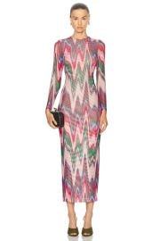 PatBO Wave Printed Tulle Maxi Dress in Multi FWRD at FWRD