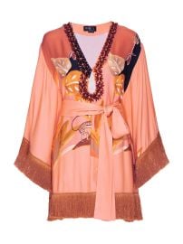 PatBo Bananier Embellished Printed Mini Caftan at Saks Fifth Avenue