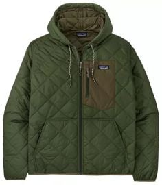 Patagonia Diamond Quilted Bomber Hooded Jacket in Torrey Pine Green at Dicks Sporting Goods