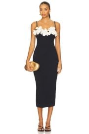 Patbo Breeze Jacquard Colorblock Midi Dress In Black at Revolve