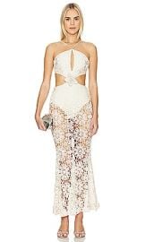Patbo Embroidered Maxi Dress In Wheat at Revolve