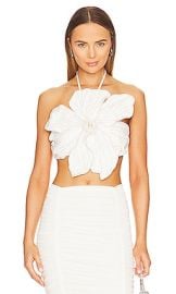Patbo Flower Top In White at Revolve