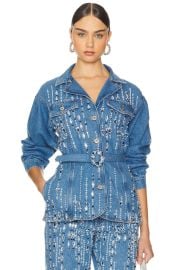 Patbo Handbeaded Denim Jacket In Denim at Revolve