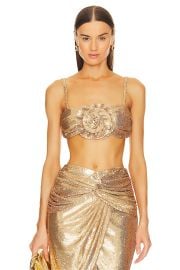 Patbo Rosette Sequin Bralette Top at Revolve