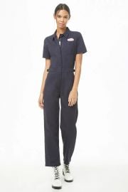 Patch Graphic Zip-Front Utility Jumpsuit at Forever 21