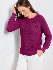 Patch Pocket Crewneck Sweater Talbots at Talbots