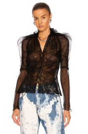 Patchwork Lace Puff Sleeve Blouse by Tom Ford at Forward