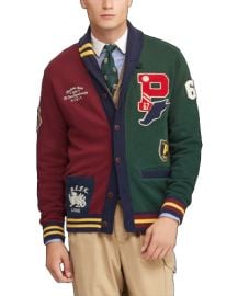 Patchwork Letterman Varsity Rugby Cardigan by Ralph Lauren at Ralph Lauren