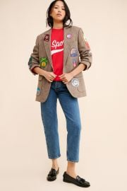 Patchwork Relaxed Blazer Nuuly at Nuuly
